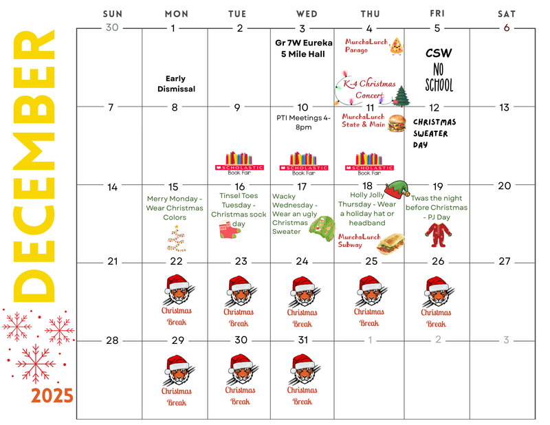 December 2025 Calendar