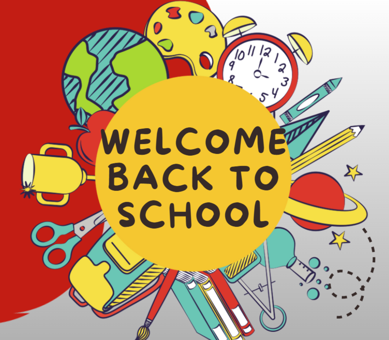 A colorful image with symbols representing schools and academics