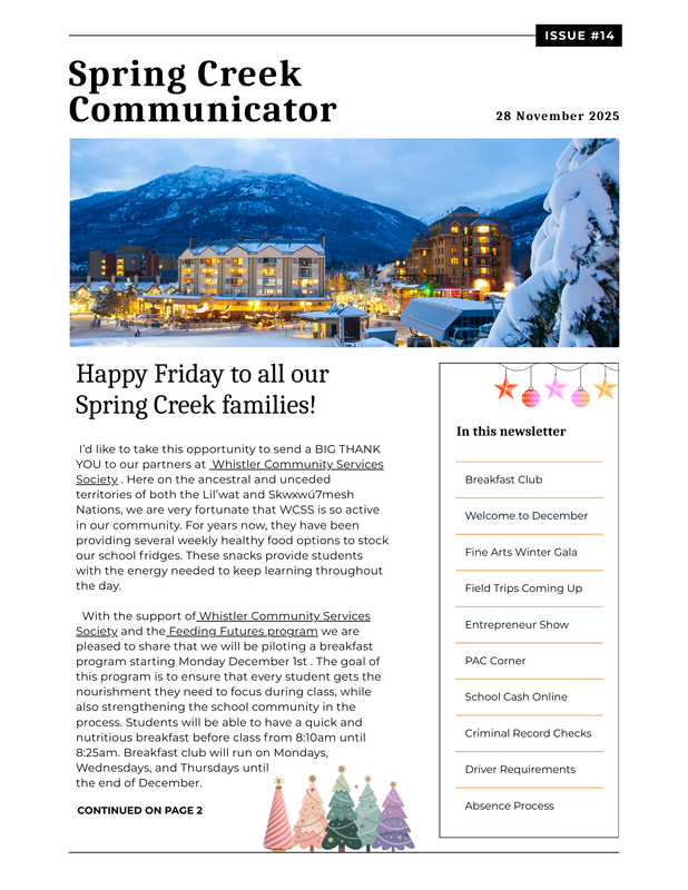 Spring Creek Communicator Featured Photo
