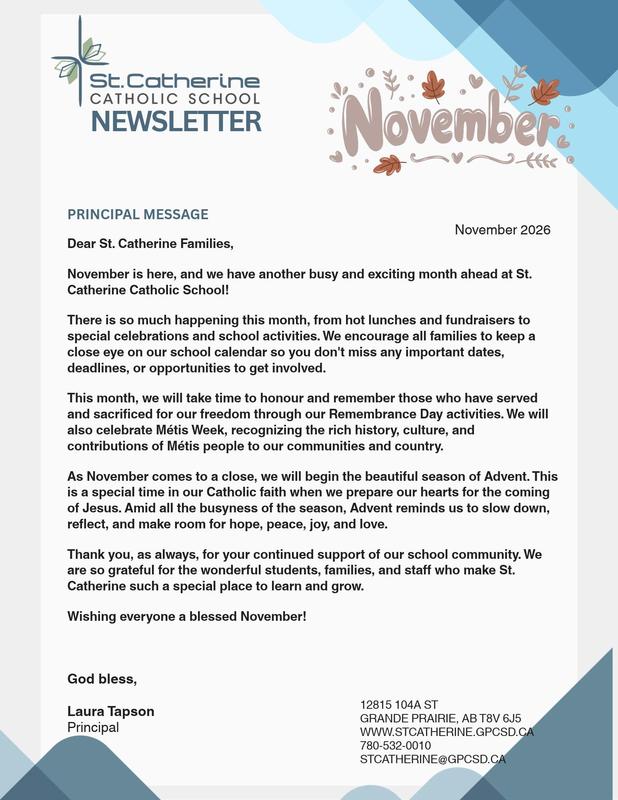 St. Catherine November Newsletter Featured Photo
