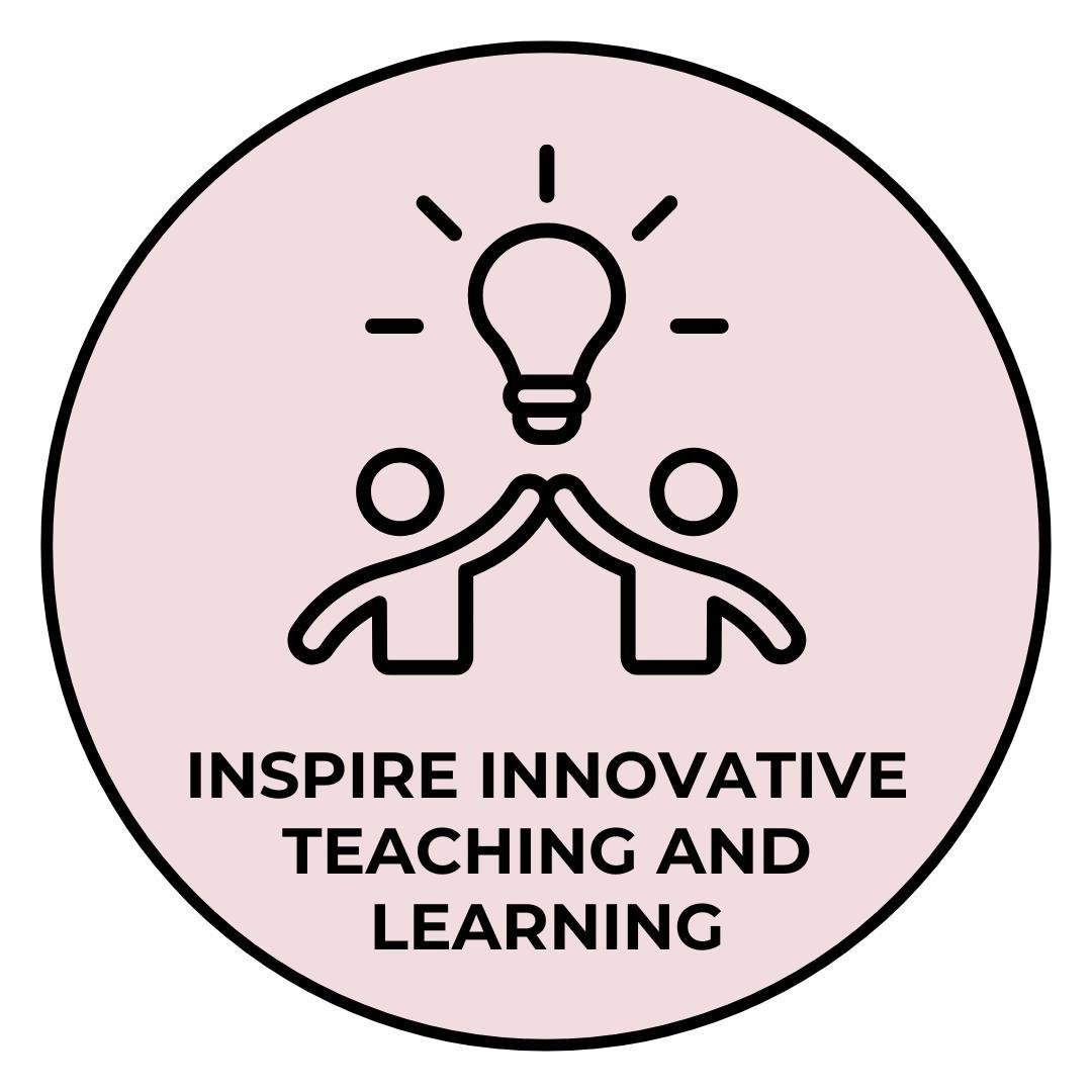 Icon that says Inspire Innovative Teaching and Learning