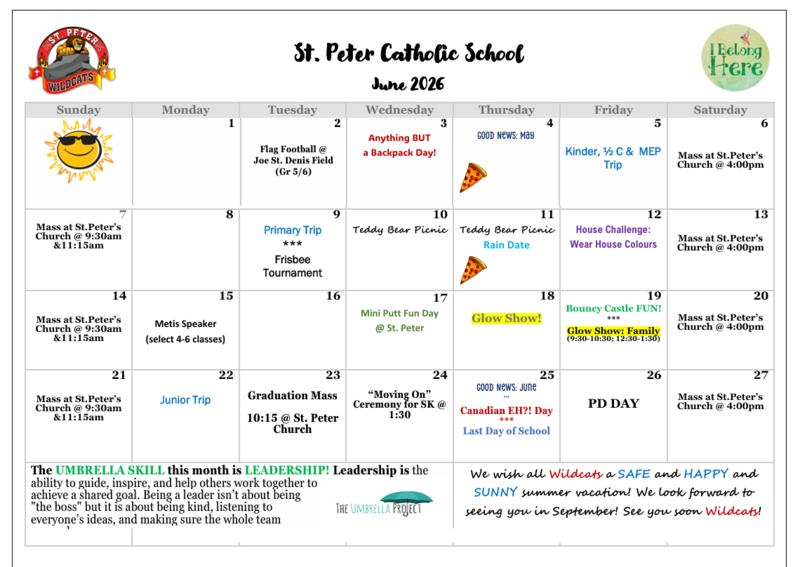 June School Calendar 2026 Featured Photo