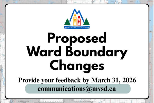 Poster "Proposed Ward Boundary Changes" with MVSD logo.