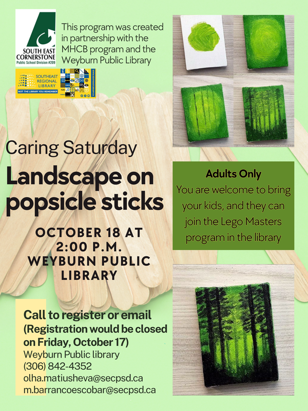 Green background with popsicles and painted landscapes. Details listed.
