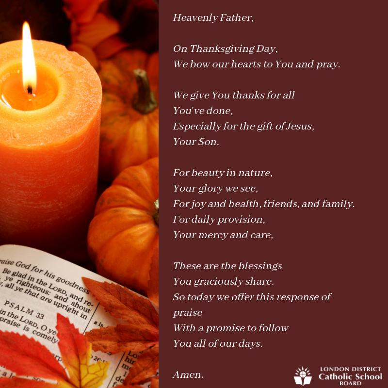 LDCSB Thanksgiving Prayer
