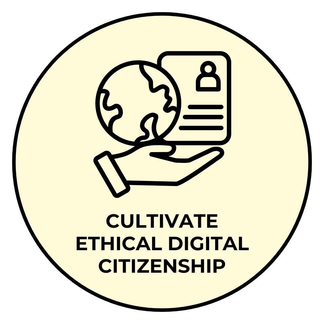 Icon that says Cultivate Ethical Digital Citizenship