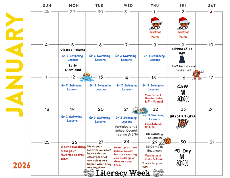 January 2026 Calendar