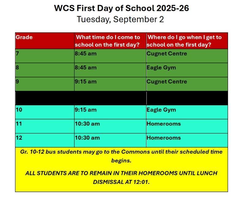 Morning Schedule