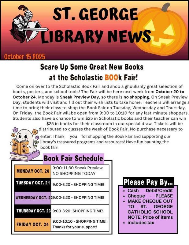 Book Fair - Oct. 20 -24, 2025