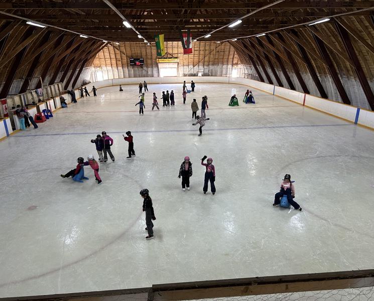 Skating at the rink