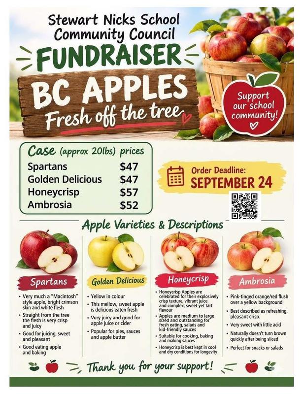 apple fundraising poster
