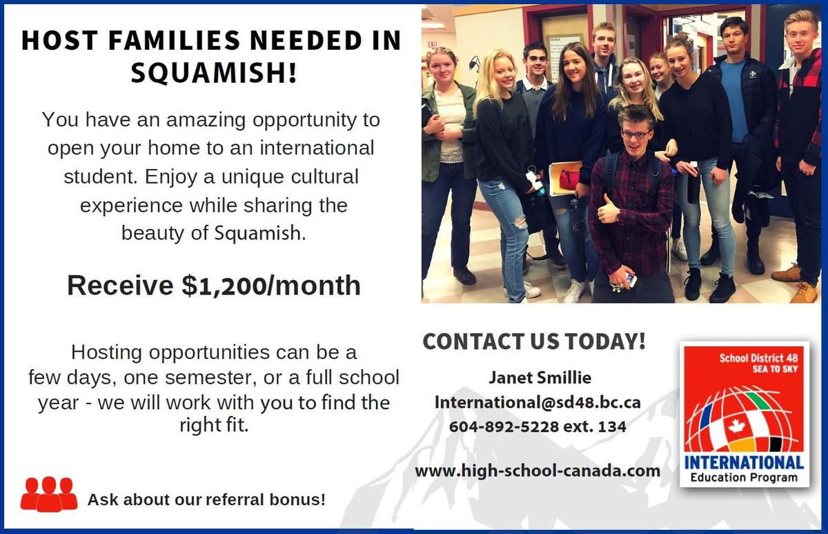 Host Families Needed poster