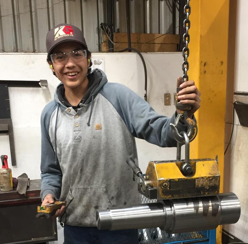 student at work