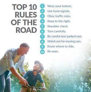 A list of bike safety rules