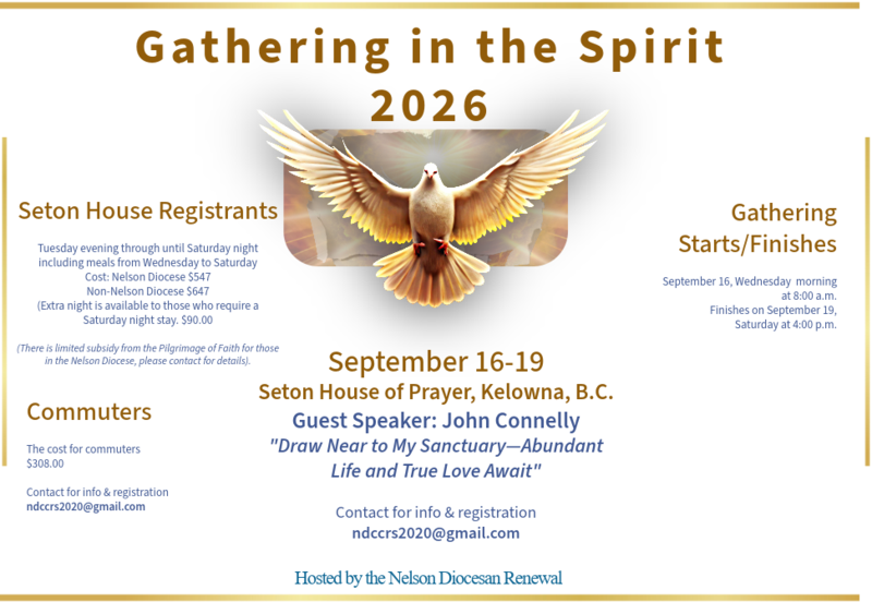 Gathering in the Spirit 2026 - Wednesday, Sept. 16 to Saturday, Sept 19
