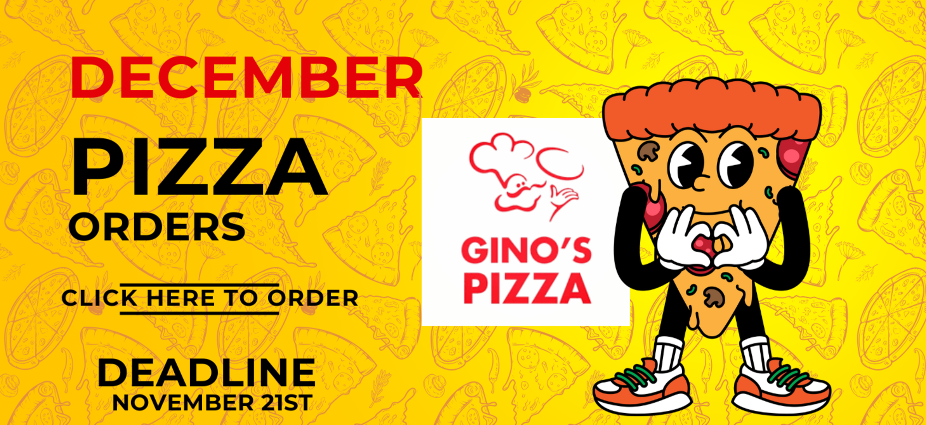 December pizza orders