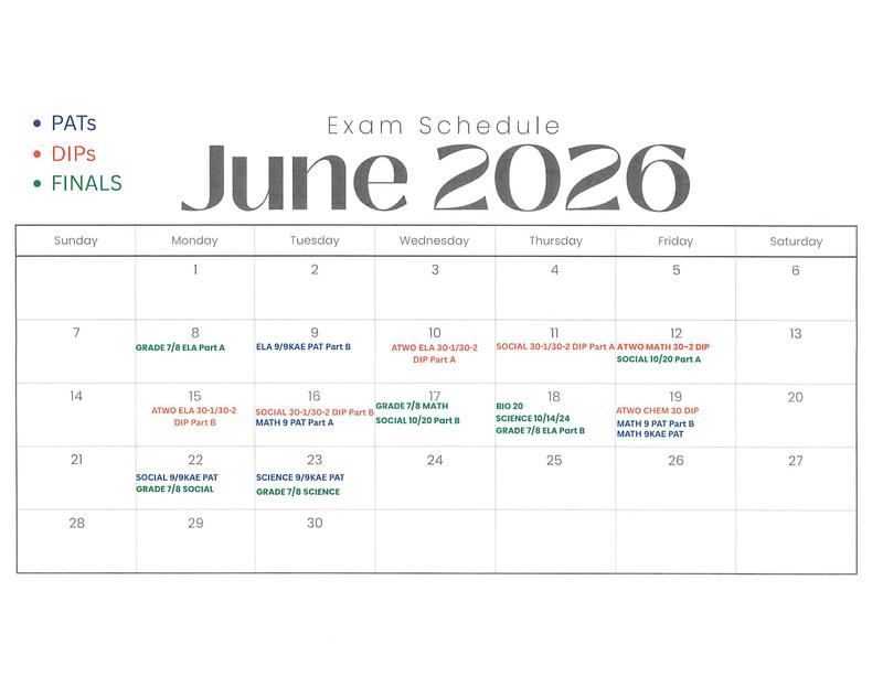 June 2026 Exam Schedule Featured Photo