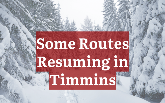 some bus routes resuming in Timmins
