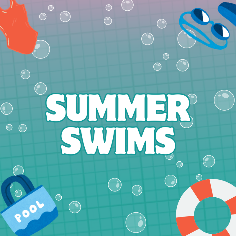 animated image of swimming pool. text reads