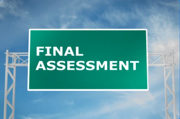 road sign reads final assessment