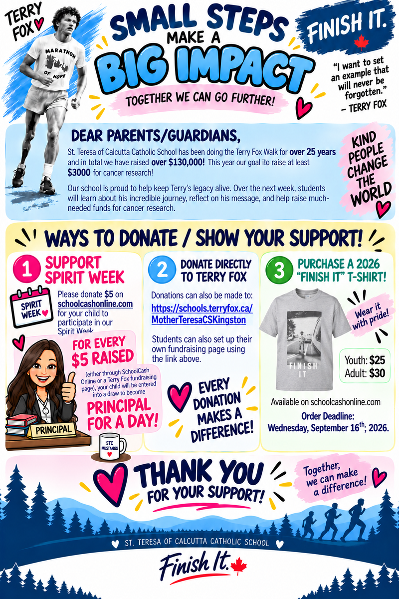 Parent Letter for Terry Fox