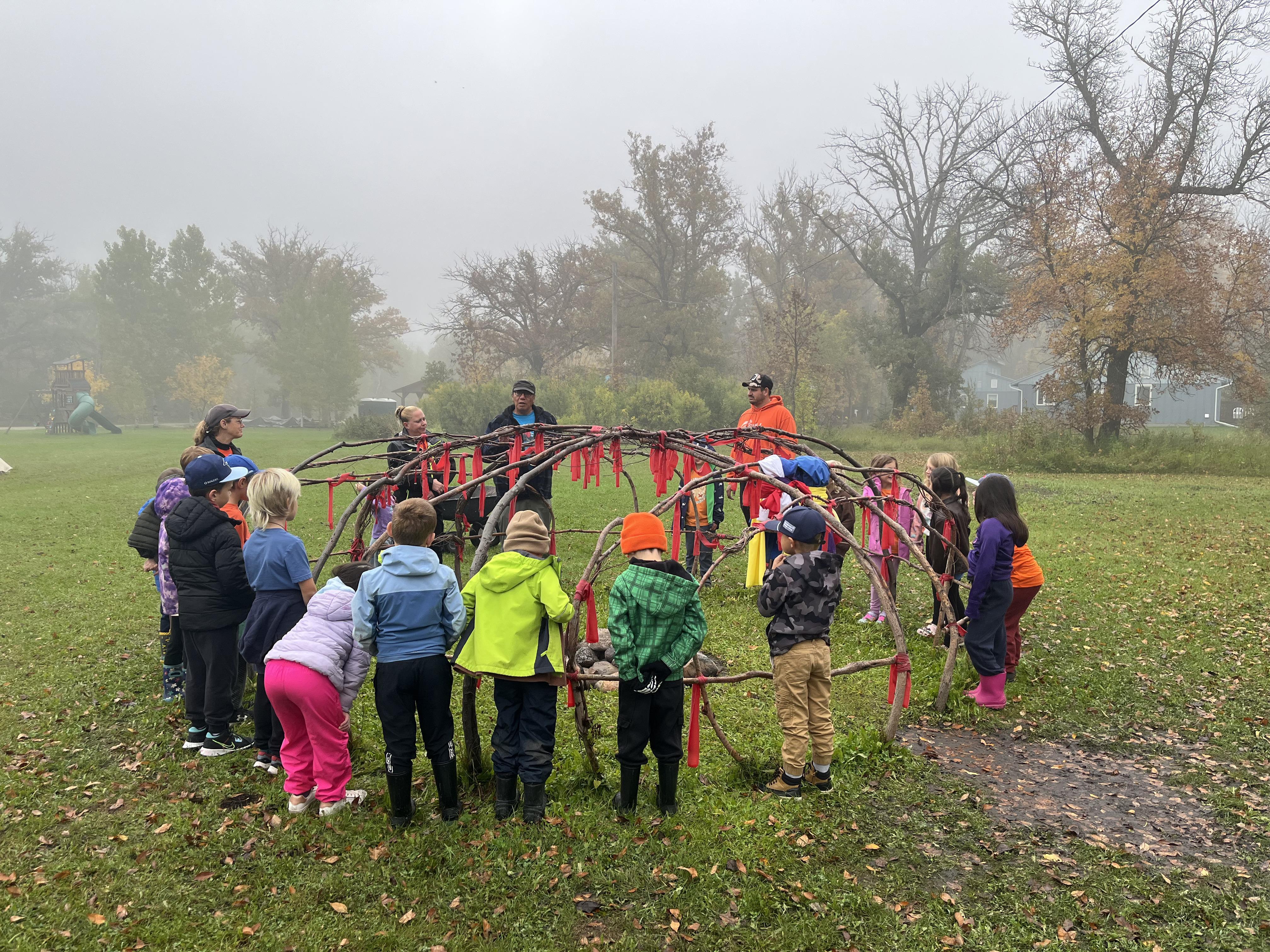 Learning about sweat lodges