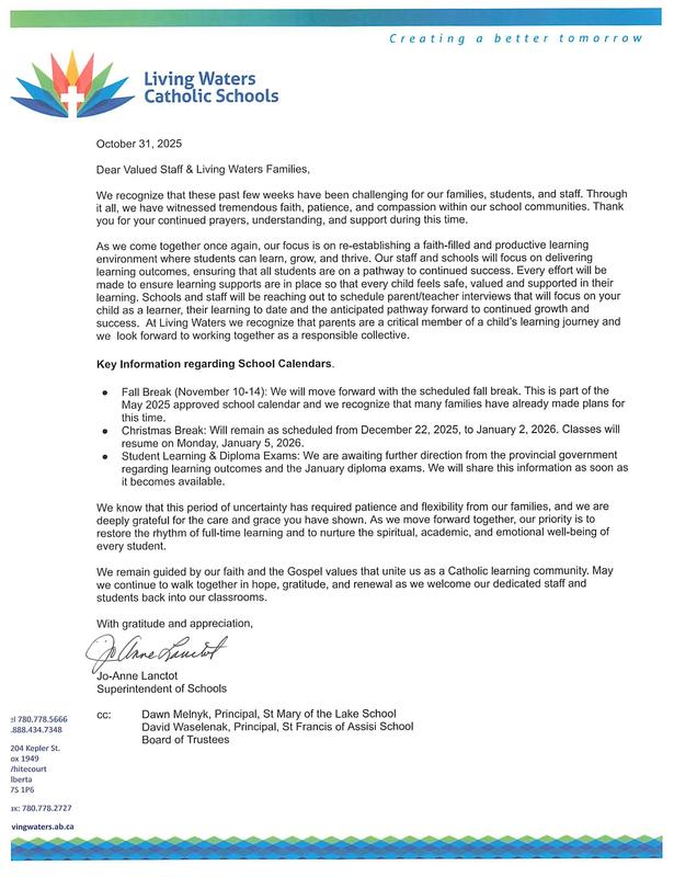 Letter to Parents Featured Photo