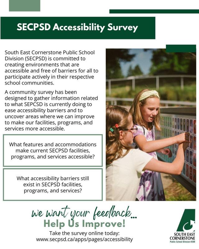 text encouraging people to take the accessibility survey