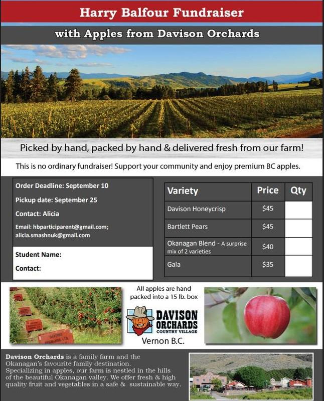 Apple Fundraiser Order Form (Due Sept 10)