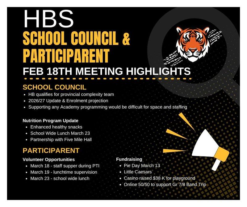 Feb 18th HBS School Council & Participarent Meeting Highlights Featured Photo