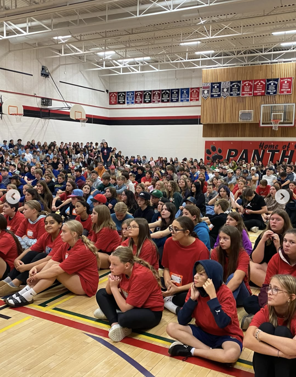 Students at the Terry Fox walk