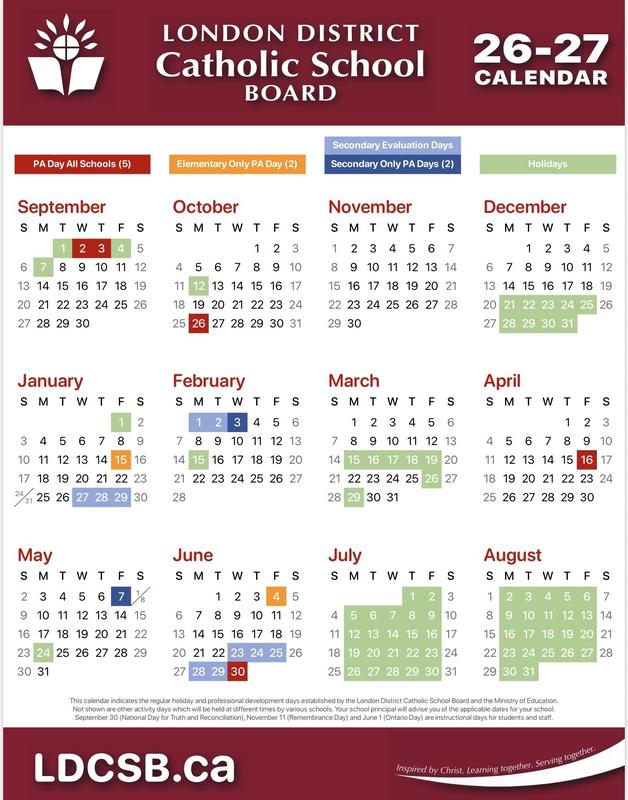Calendar 2026-27