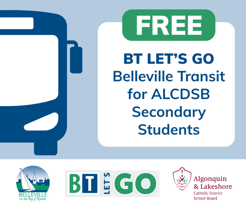 Belleville Transit for Secondary Students graphic.