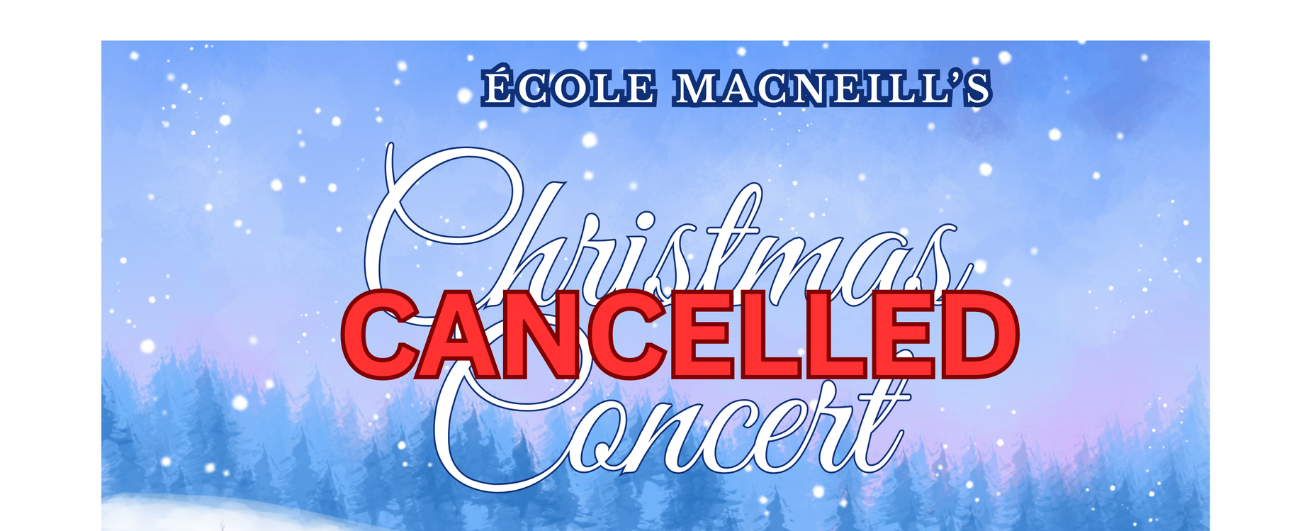 Christmas Concert Cancelled