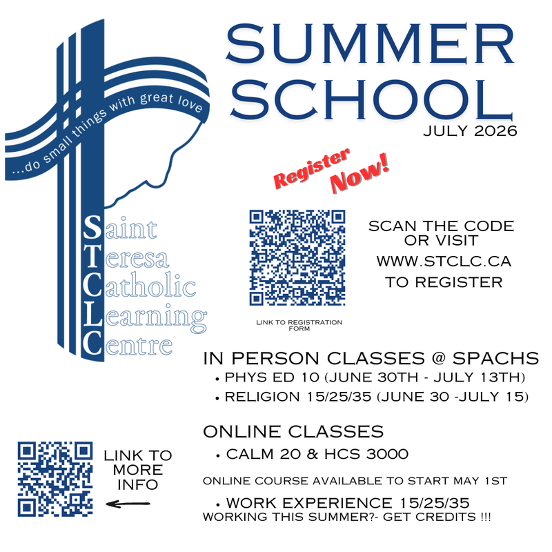 St. Teresa Catholic Learning Center Summer School Information Featured Photo