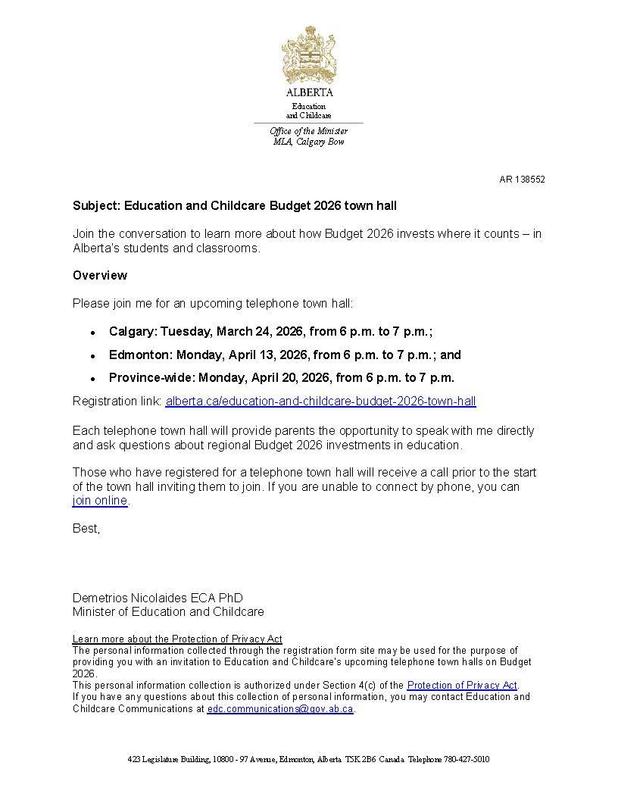 Education and Childcare Budget 2026 Town Hall Featured Photo