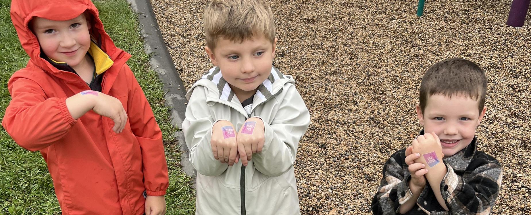 students at Terry Fox Walk