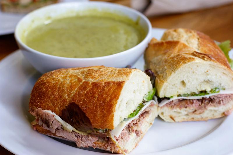 soup and sandwiches