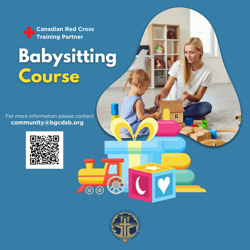 BGCDSB and Red Cross Offering Babysitting Course at St.Teresa School of Calcutta Catholic School Walkerton Featured Photo