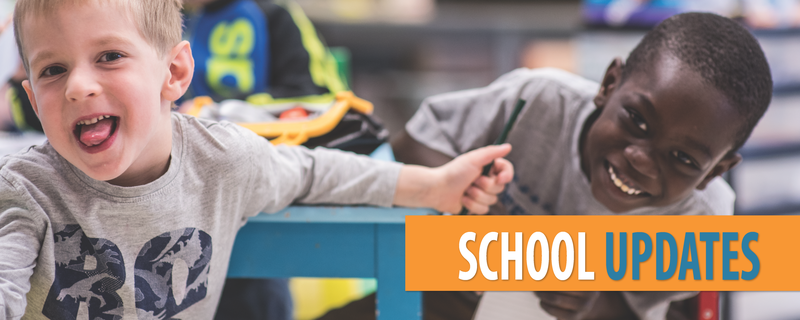 School updates website banner