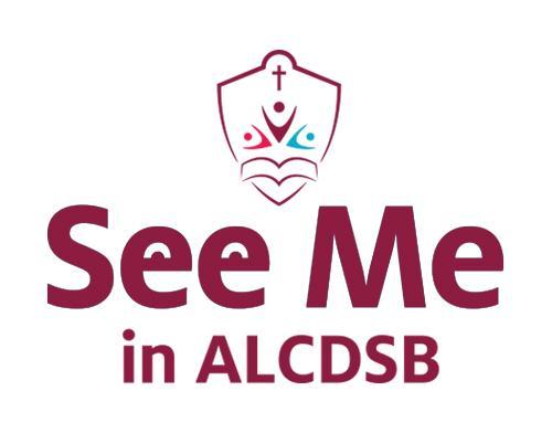 See Me in ALCDSB in burgundy font