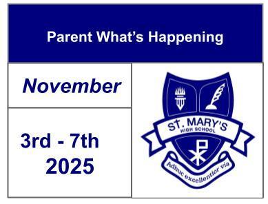 Parent What's Happening -  November 3-7, 2025
