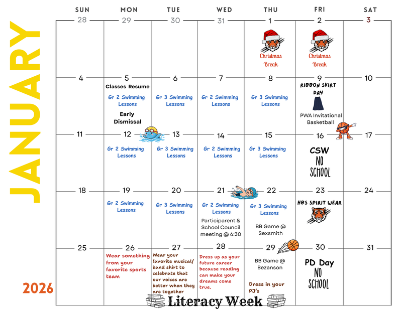 January 2026 Calendar