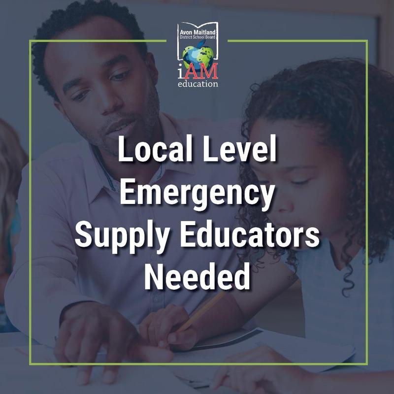Black student being helped by male black teacher. Text: Local Level Emergency Educators Needed