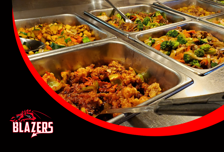 Cafeteria food waiting to be served