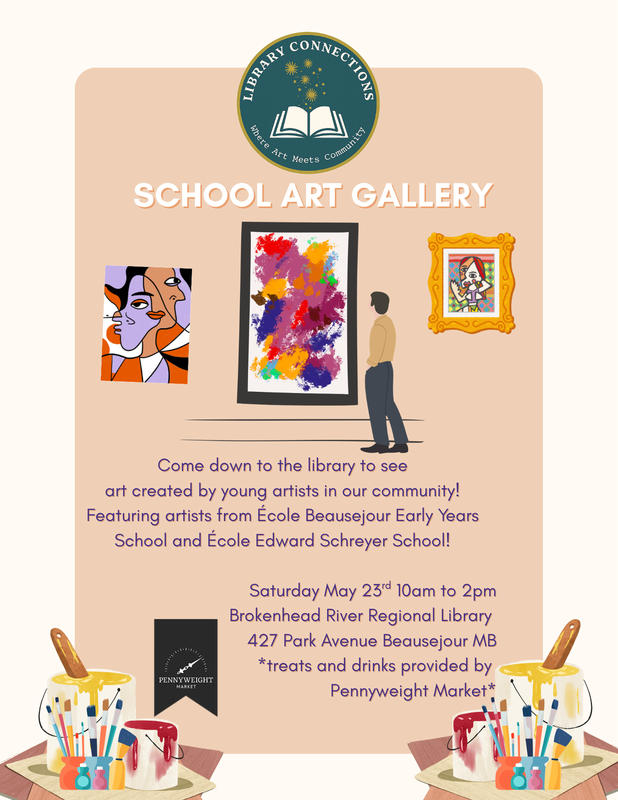 Head to the public library Saturday from 10-2 for student artwork and treats from Pennyweight Market!