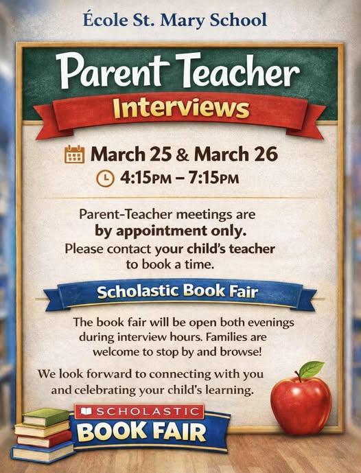 Parent Teacher Interviews  March 25&26 Featured Photo