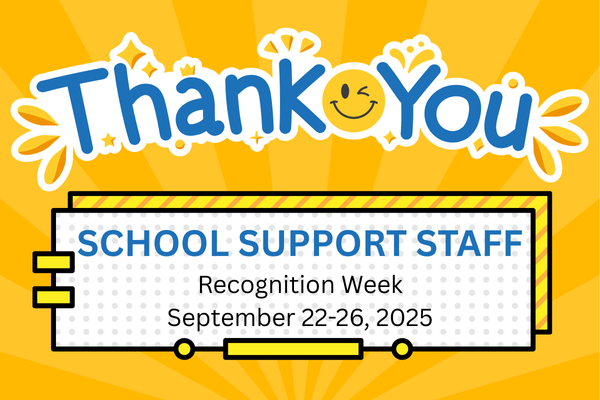 Text: Thank You School Support Staff.