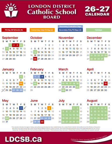 2026-2027 School Calendar