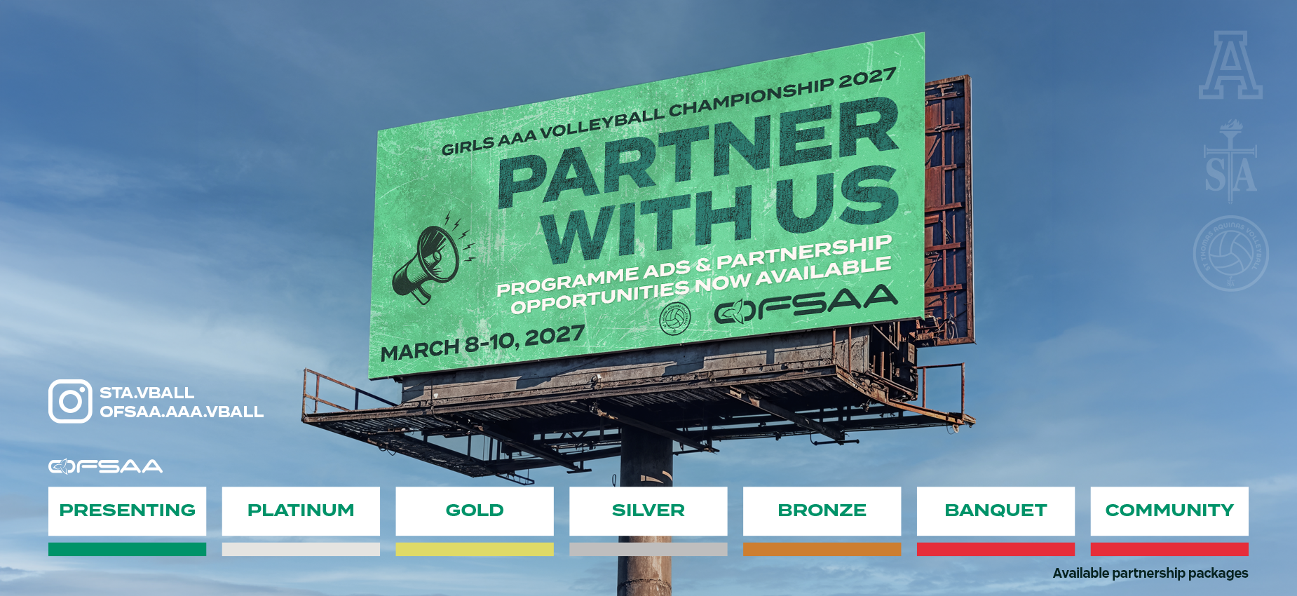 Partner with us for OFSAA Girls Volleyball in March 2027